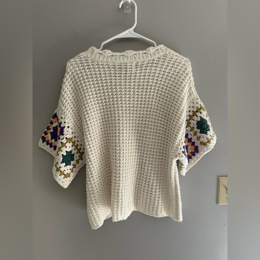 Universal Thread Knit Granny Square Pullover Swea… - image 5